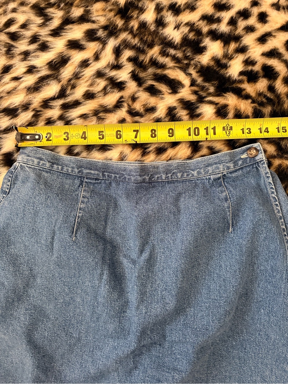 Denim Skort in Medium Blue - Picture 5 of 6